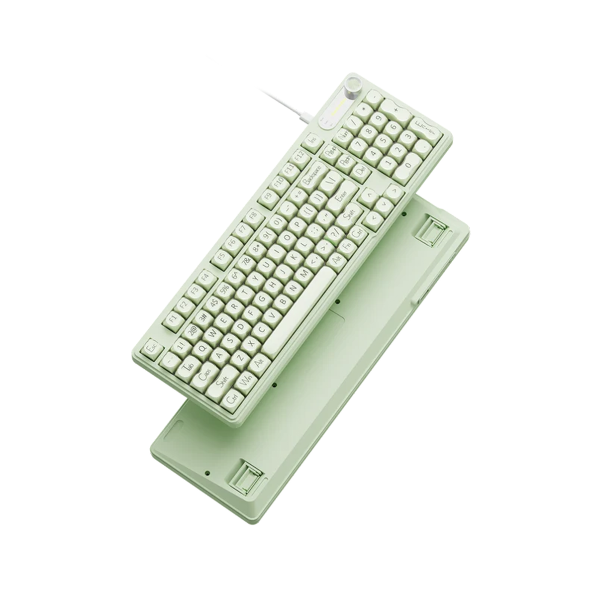 Tri‑Mode Wireless Membrane Keyboard With RGB Backlight & Control Knob